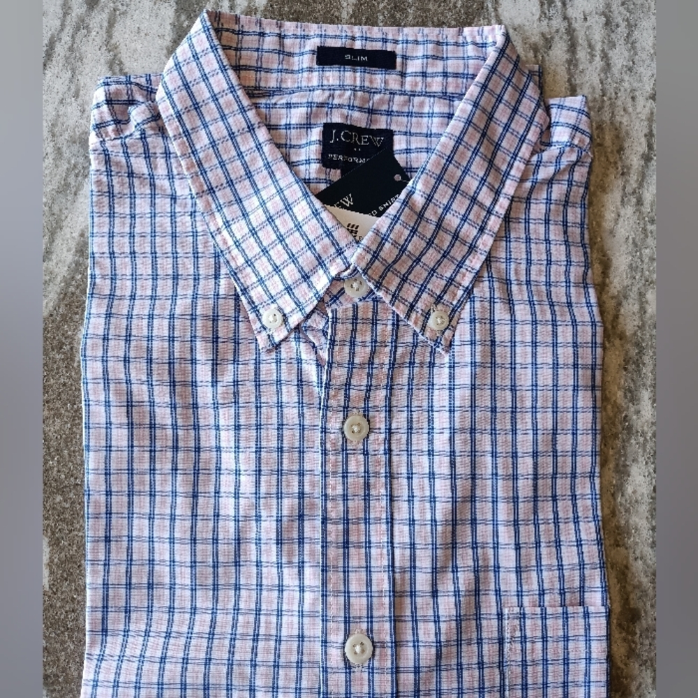 J. Crew Short-Sleeve Flex Performance Shirt New Size Medium - Picture 4 of 4